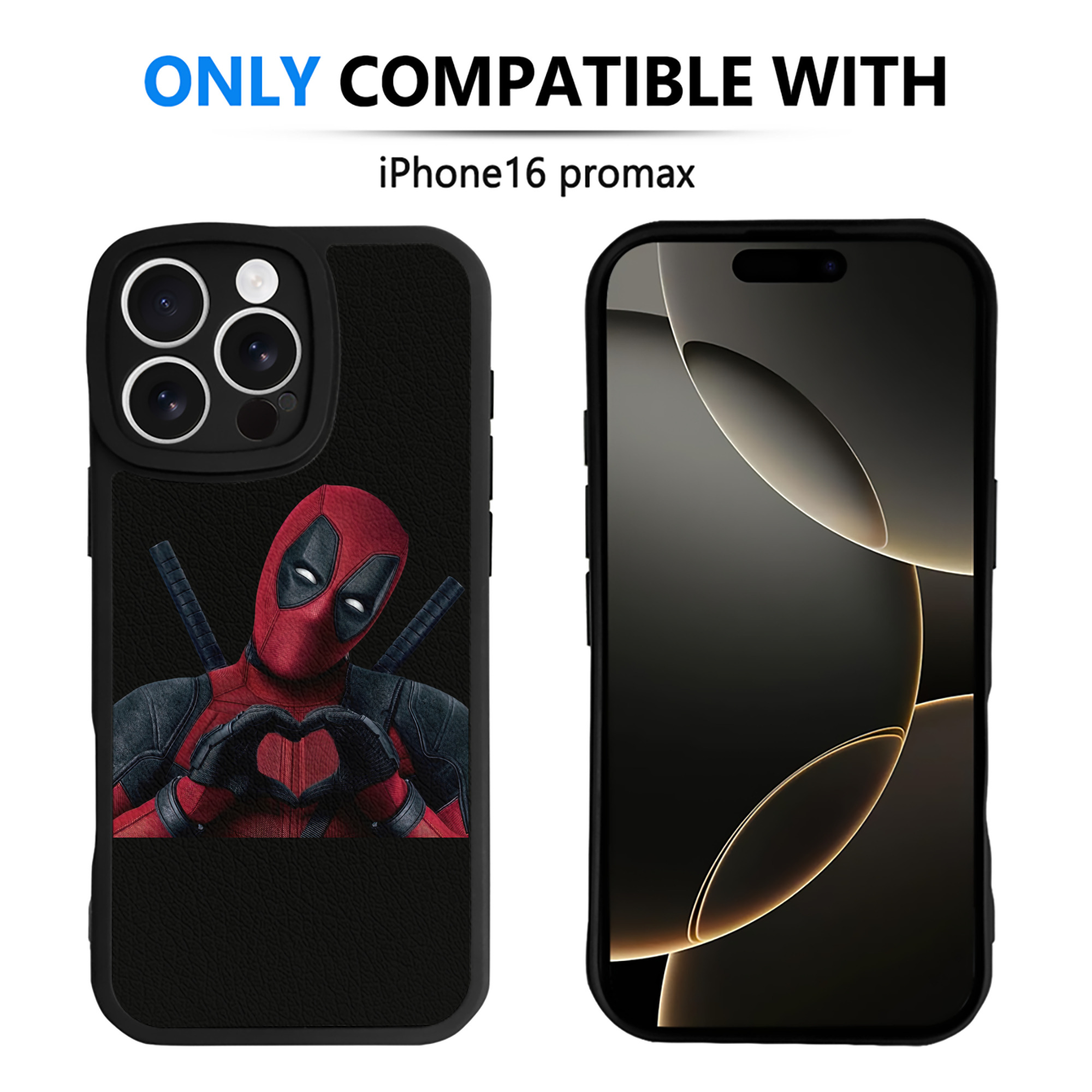 （画像用） Deadpool デッドプール 【iPhone 16シリーズ対応】シリコンスマホケース（レザー調） 材質：シリコン